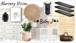 vision board for baby's nursery