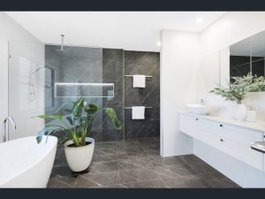 modern interior home renovation, best interior colour schemes, north Brisbane colour trends, bathroom colours